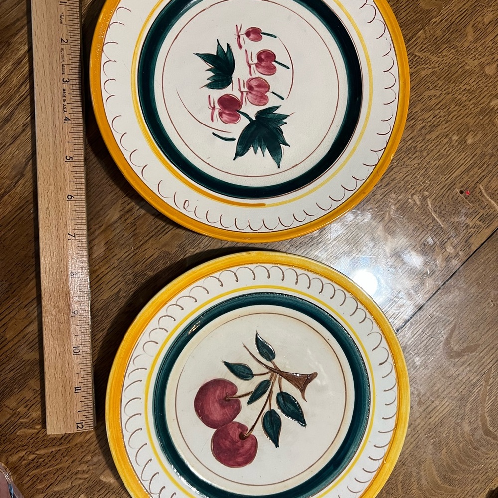 Stangl Terra Rose 8” plates Fruit pattern